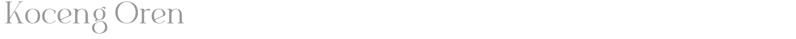Koceng Oren font preview